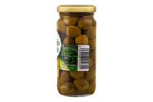 Оливки зеленые сорта Manzanilla фаршированные начинкой из лимона консервированные пастеризованные Feudo Verde с/б 240г