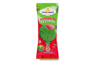 Морозиво зі смаком кавуна в кондитерській глазурі з вибуховою карамеллю Watermelon balloon Three bears м/у 55г