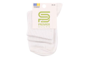 Шкарпетки Premier socks Економ сер рез білі р20-22