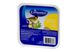 Companion Suet Cake for Wild Birds Sunflower