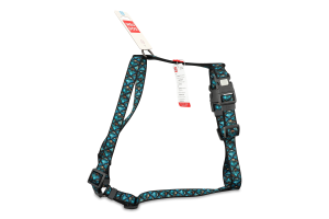 Шлея д/собак Луска з QR адресником анатомічна H-образна нейлон пластиковий фастекс р.М 20мм А38-60см В46-60см WauDog