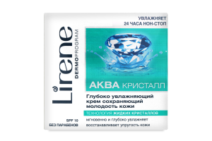 Крем для обличчя Глибоко зволожуючий Aqua Cristal Lirene 50мл