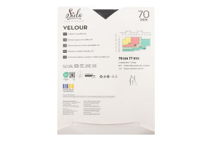 Колготи жіночі Велюр неро 70ден р.5 Сіела