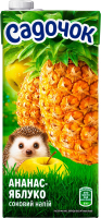 Напиток соковый неосветленный пастеризованный ананасово-яблочный Садочок т/п 950мл