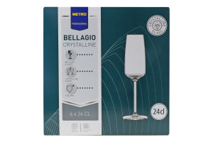 Бокалы для шампанского 240мл №124210 Bellagio Metro Professional 6шт