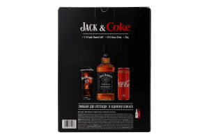 Набор Виски 0.7л 40% Old №7 Jack Daniel's + Напиток безалкогольный сильногазированный Coca-Cola 2х0.33л Jack&Coke к/у