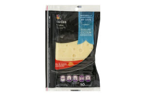 Ahold Natural Deli Sliced Cheese Swiss - 10 CT