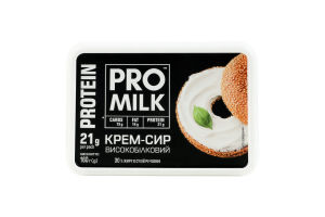 Крем-сир 30% високобілковий Pro Milk п/у 160г