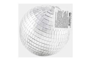 Прикраса ялинкова Дискокуля срібляста 15см