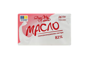 Масло солодковершкове 82% Екстра Дари Карпат м/у 180г