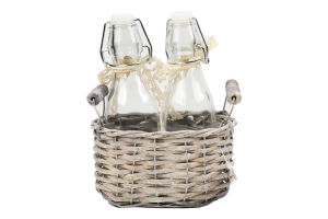 Набір пляшок з криш у кошику 3шт GSB10166 Оффтоп