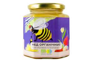 Мед органічний Дунайський Аграрій 1ґ с/б 450г