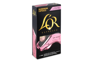 Кава натуральна смажена мелена в капсулах Or rose Espresso L'OR к/у 52г