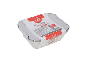 Контейнеры из пищевой алюминиевой фольги с крышками 430мл ТМ "1" 5шт