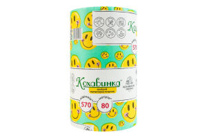 Полотенце бумажное зеленое 80м Кохавинка 1шт