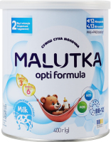 Смесь молочная сухая для детей от 6мес 2 Opti Formula Malutka ж/б 400г