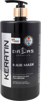 Маска д/волосся Кератин з кератином та молочним протеїном 900мл з дозатором Далас