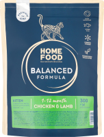 Корм д/кошенят Premium Balanced Formula Курочка та ягня сухий 300г Home Food