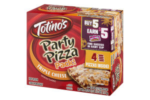Totino's Party Pizza Pack! Triple Cheese - 4 CT