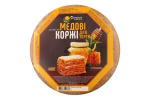 Коржі д/торта Медові 400г Домашні продукти