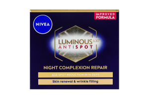 Крем для обличчя, шиї та декольте нічний Вирівнювання тону Luminous 630 Nivea 50мл