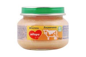 Пюре для дітей від 6міс м'ясне Яловичина Milupa с/б 80г