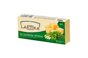 Продукт сырный 35% молокосодержащий плавленый Со вкусом зелени Laktika м/у 64г