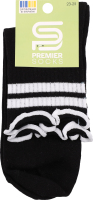Шкарпетки Premier socks висок рюш смуж чорн р23-25