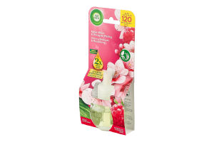 Флакон змінний до електричного ароматизатора повітря Цвіт вишні та свіжість малини Air Wick 19мл