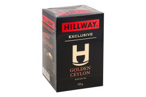 Чай чорний байховий листовий Golden Ceylon Exclusive Hillway в/с к/у 100г