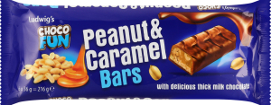 Набір батончиків Choco Fun Peanut&Caramel мол шок