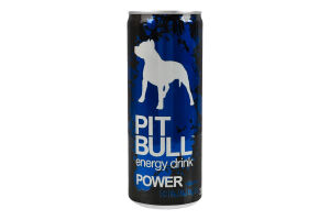 Напій енергетичний безалкогольний сильногазований Power Pit Bull з/б 250мл