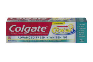 Colgate Total Advanced Fresh + Whitening Anticavity Fluoride and Antigingivitis Toothpaste