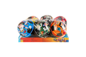 Мяч пластиковый для девочки и мальчика с конфетами и сюрпризом Crazy ball Wooow п/у 90г в ассорт