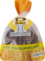 Хлеб половинка в нарезке Подсолнечный Рома м/у 0.265кг
