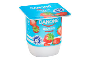 Йогурт 1.2% с наполнителем Клубника Danone ст 115г