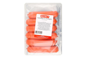 Cосиски Паризькі з гірчицею варені в/г 280г газ/уп Верест