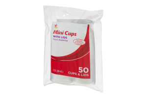 Ahold Mini Cups With Lids Multi-Purpose - 50 CT