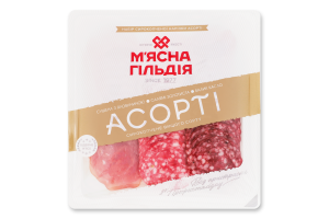 Набор нарезки Ассорти М'ясна Гільдія с/к в/с лоток 160г