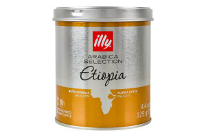 Кофе молотый жареный Etiopia Arabica Selection Illy ж/б 125г