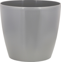 Горщик д/квітів Матільда сірий матовий круглий 16*15см Алеана