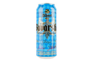 Пиво специальное 0.5л 5% светлое пастеризованное Bavarske Zibert ж/б