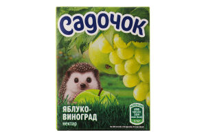 Нектар осветленный пастеризованный Яблоко-виноград Садочок т/п 200мл