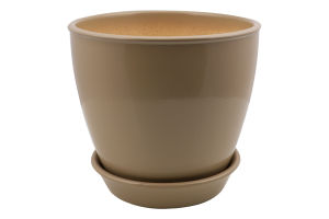 Горщик капучіно глянець кераміка 16*15*1,8см Духм'яна піч