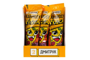 Снеки м'ясні із м'ясом птиці зі смаком піци Kabanosy Дмитрук в/к м/у 60г