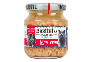 Филе индейки кусочки в желе для котов Holistic Basttet'o с/б 130г