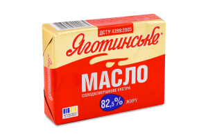 Масло солодковершкове 82.5% Екстра Яготинське м/у 180г