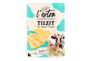 Сир твердий Тільзіт (Tilzit) 50% L`extra, ТГУ СЕРВ (шт.) 0,15кг