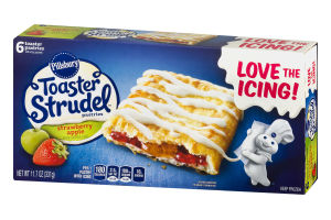 Pillsbury Toaster Strudel Pastries Strawberry Apple - 6 CT