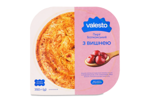 Пирог замороженный из вытяжного теста филло с вишней и заварным кремом Балканский Valesto лоток 350г